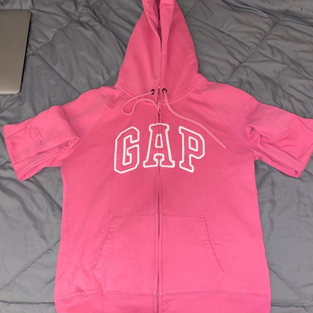 PINK GAP ZIP HOODIE